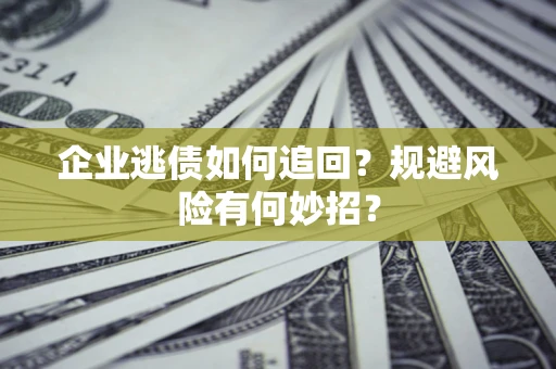 北京企业逃债如何追回？规避风险有何妙招？