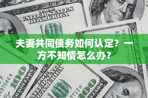 北京夫妻共同债务如何认定？一方不知情怎么办？
