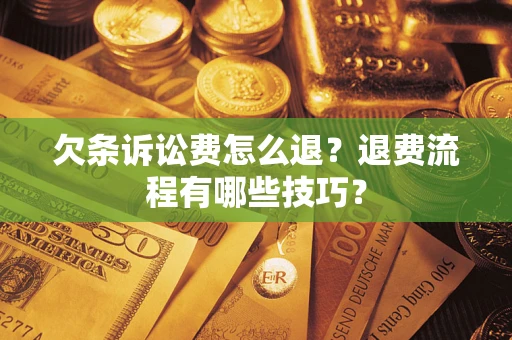 北京欠条诉讼费怎么退？退费流程有哪些技巧？
