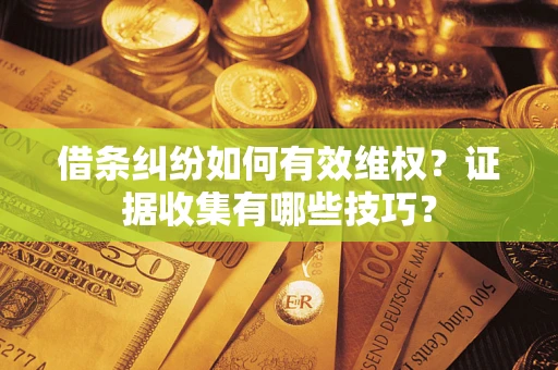 北京借条纠纷如何有效维权？证据收集有哪些技巧？