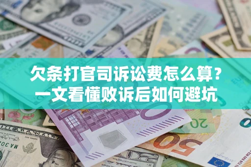 北京欠条打官司诉讼费怎么算？一文看懂败诉后如何避坑