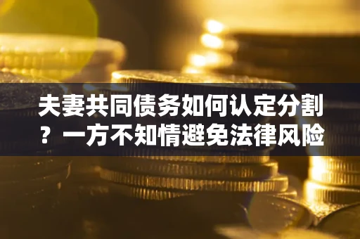 北京夫妻共同债务如何认定分割？一方不知情避免法律风险必看！
